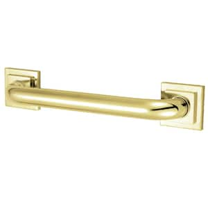 Claremont 32 in. x 1-1/4 in. Grab Bar in Polished Brass