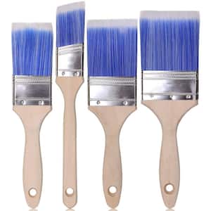 BAFAFA 24 Pcs Multi-Purpose Flat Paint Brush Kit Portable Nylon Paint Brush  Set for Ideal for Student Beginner Aritst Painting