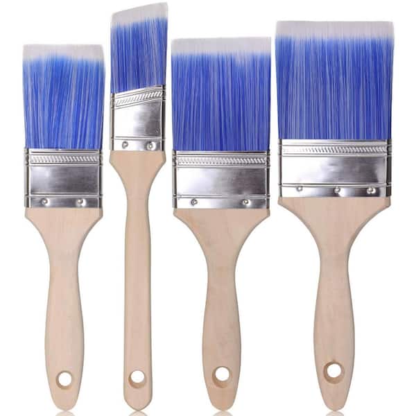 Dracelo 3 in. 2.5 in. 2 in. 1.5 in Paint Brush Set (4-Pack)
