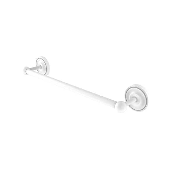 Allied Brass Prestige Regal Collection 24 in. Wall Mounted Single Towel Bar in Matte White