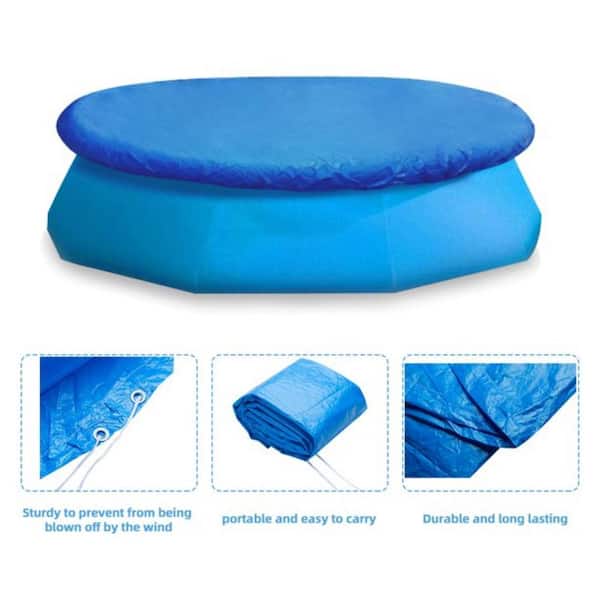 8 ft. Round PVC Pool Cover for Above Ground Fast Set Pools