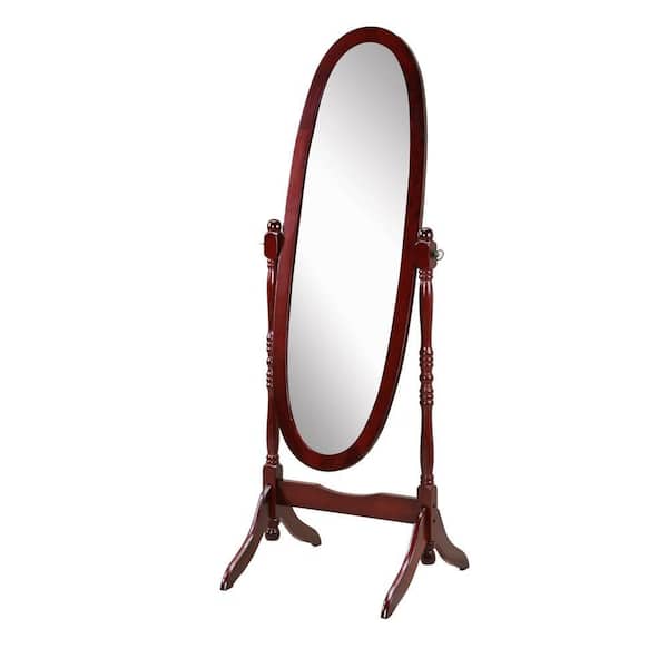 Brown 16 in. W x 59 in. H Rectangle Metal Full Length Mirror