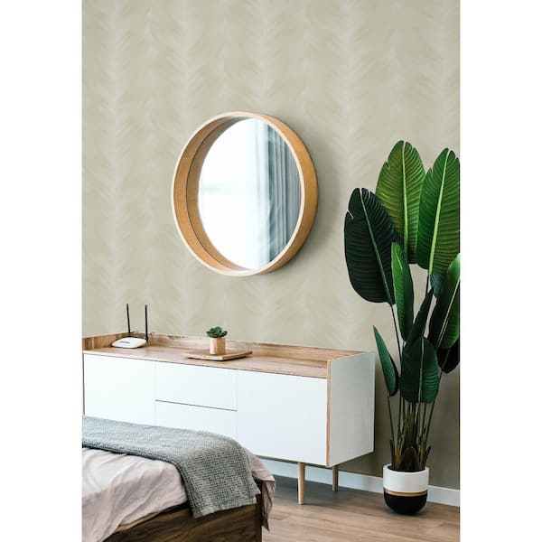 Lace Washed Chevron Vinyl Peel and Stick Wallpaper Roll (30.75 sq. ft.)