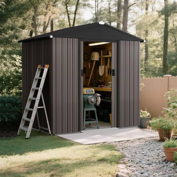Nuu Garden 6 ft. x 4 ft. Metal Outdoor Backyard Garden Storage