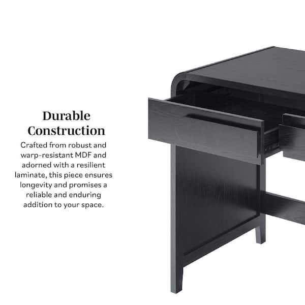 Walker Edison Furniture Company Modern 45 in. Rectangular Black