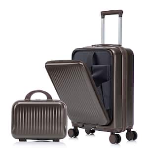 Boyel Living 2-Piece Black ABS Hardside Spinner Luggage Set with