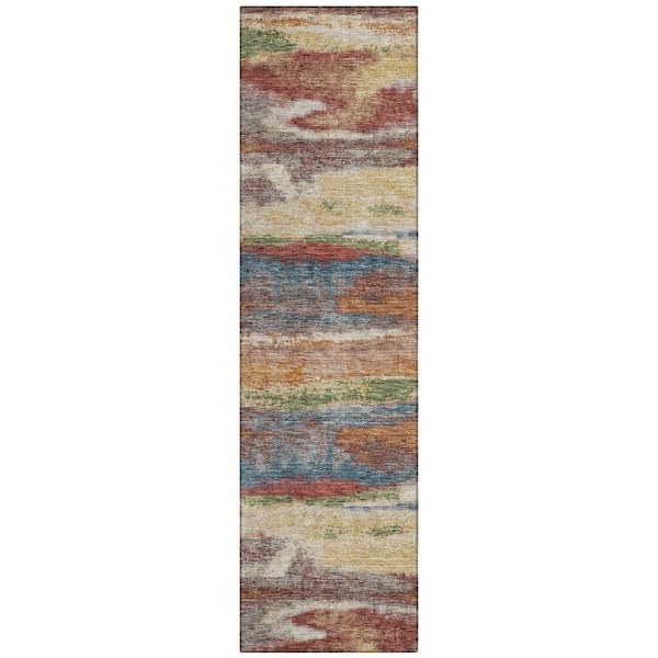 Chantille Machine Washable Indoor/Outdoor Abstract ACN942 Paprika 2 ft. 3 in. x 7 ft. 6 in. Area Rug