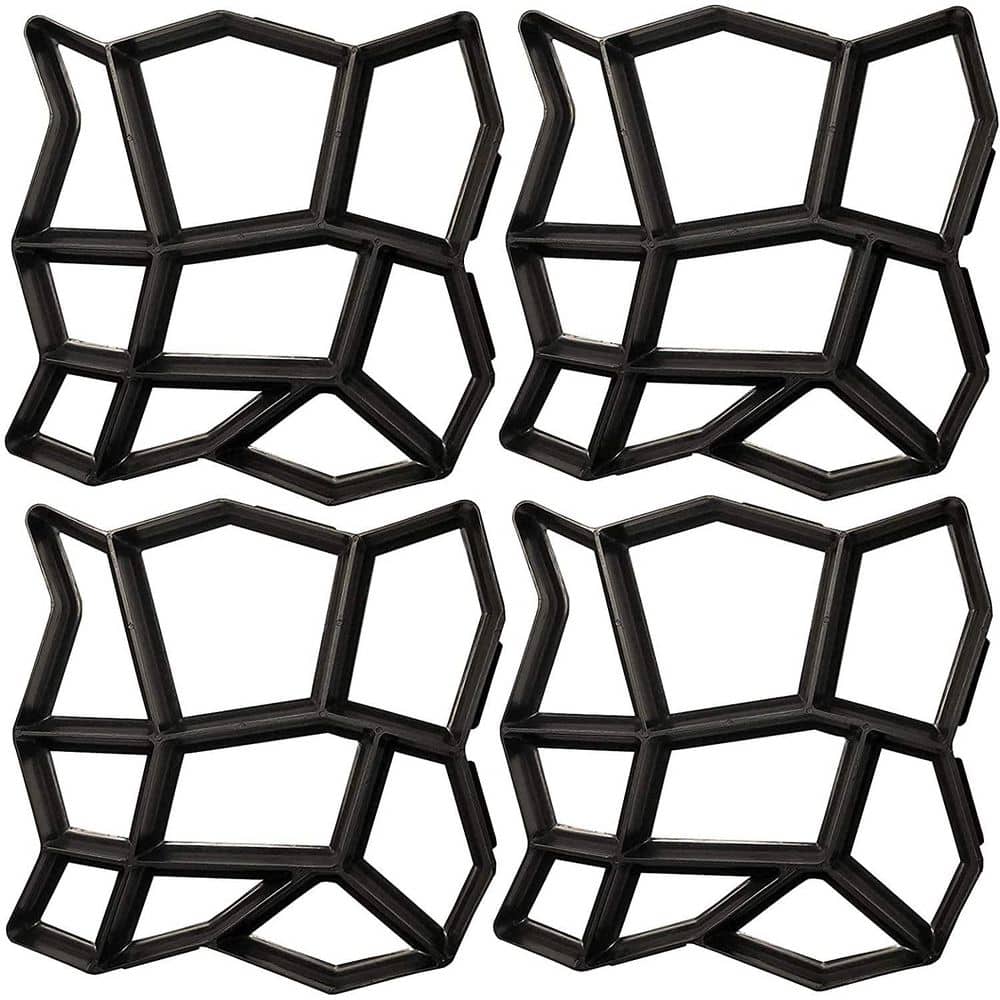 12.9 in. x 12.9 in. x 1.4 in. Plastic Concrete Molds and Forms, Walkway Stone Molding Paving Pavement (4-Pack) price history on PriceWatchPro