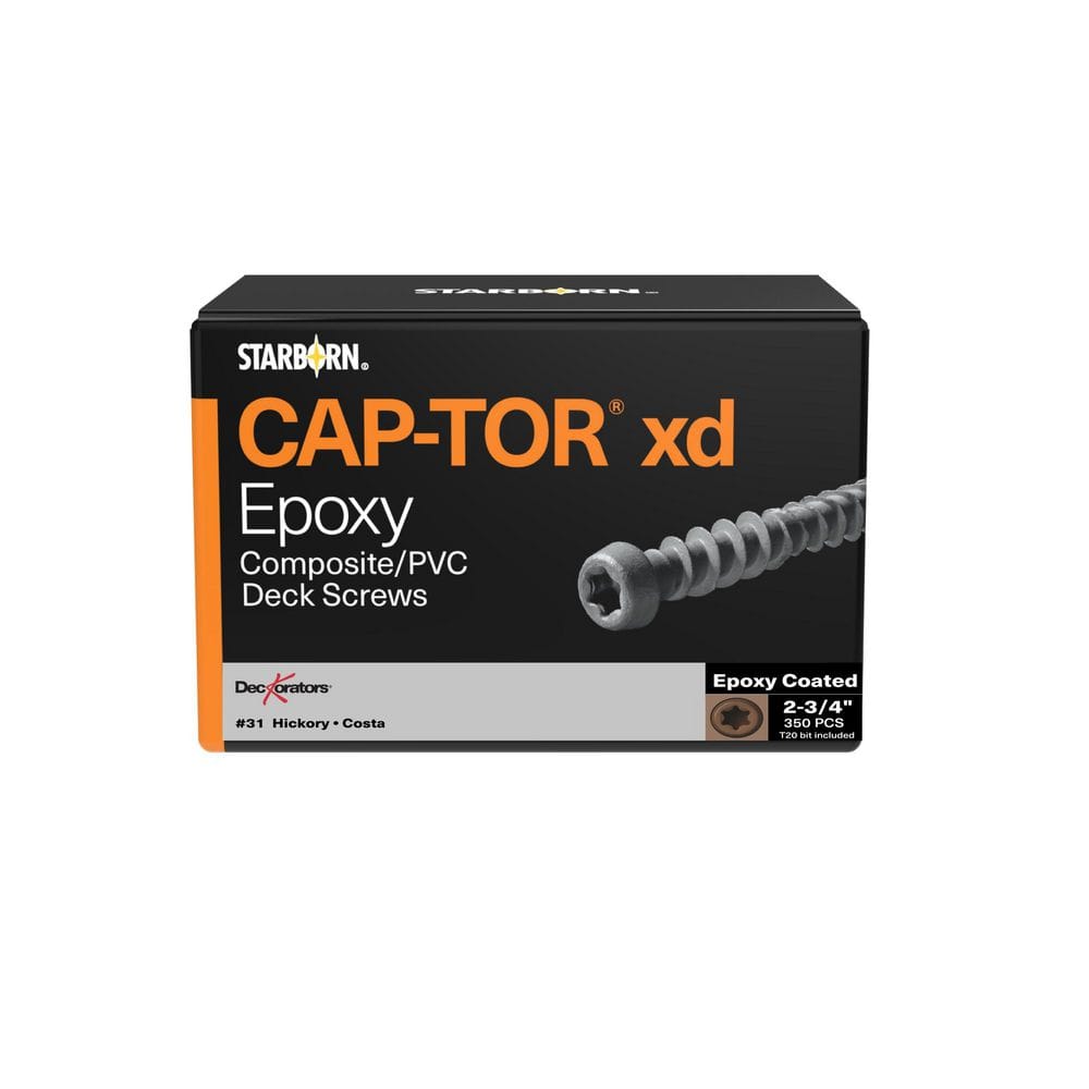 "#10 x 2-3/4 in. Star Trim Head Epoxy Coated Steel Composite Deck Screws Tan-Gray #31 (350-pieces)" price history on PriceWatchPro