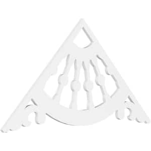 1 in. x 60 in. x 32-1/2 in. (12/12) Pitch Wagon Wheel Gable Pediment Architectural Grade PVC Moulding