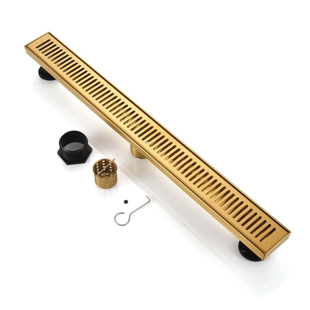 28 in. 304 Stainless Steel Linear Shower Drain in Gold price history on PriceWatchPro