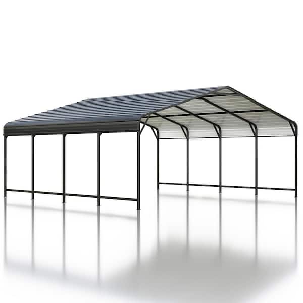 20 ft. W x 20 ft. D Heavy Duty Carport with Triangular Frame, Car Canopy and Shelter