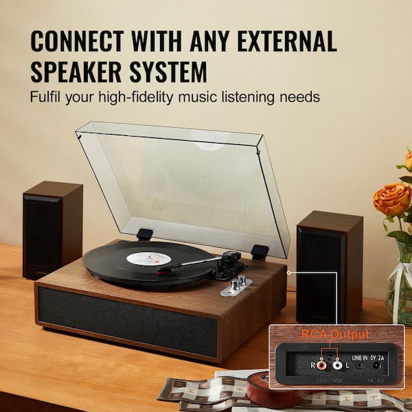 Bluetooth and 2024 Vinyl Record Player with Speaker System