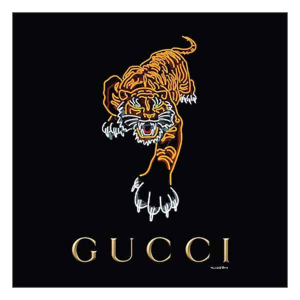 VENICE BEACH Collections Fashion Tiger by Fairchild Paris 1-Piece Unframed Animal Poster Art Print 30 in. x 30 in.