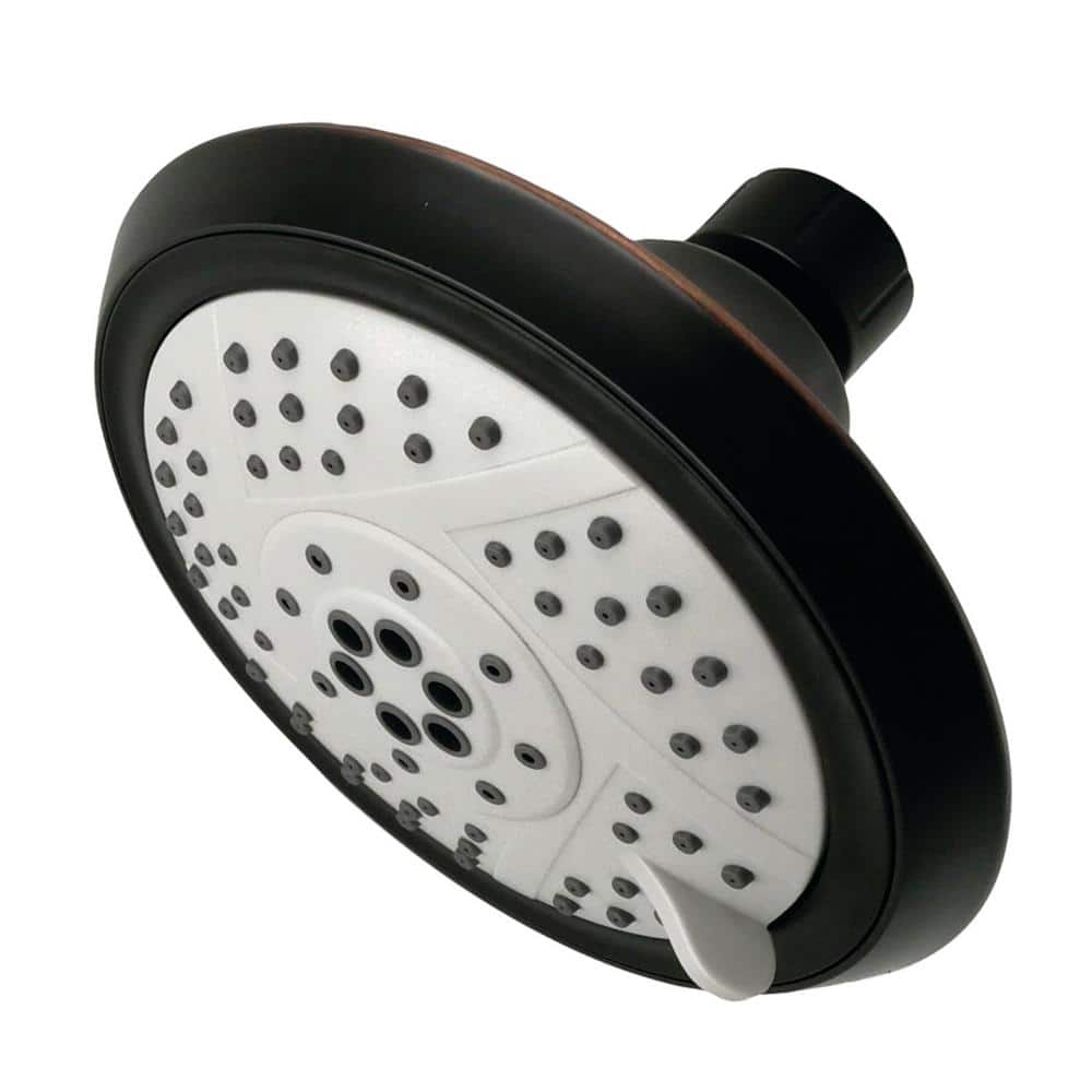 Kingston Brass 5Spray 5 in. Single Wall Mount Fixed Shower Head in Naples Bronze YKX1546 The