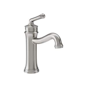 Braston Single-Hole Single-Handle Bathroom Faucet with Push Pop Drain in Satin Nickel (1.0 GPM)