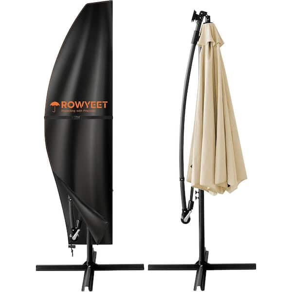 Waterproof UV-Resistant 420D Oxford Fabric Patio Umbrella Cover for 9-12 ft. Outdoor Cantilever and Offset Umbrellas