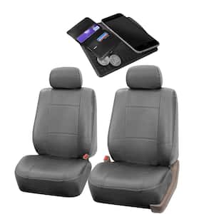 47 in. x 23 in. x 1 in. PU Leather Half Set Front Seat Covers