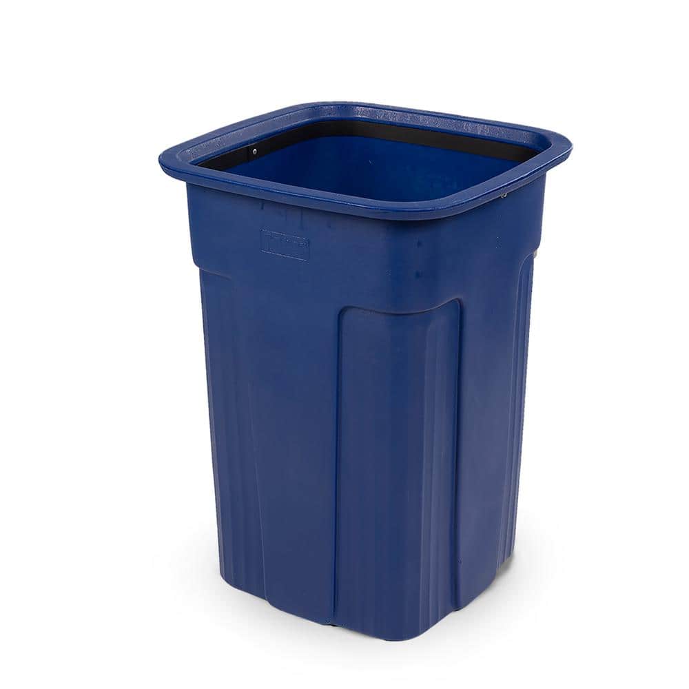 Toter SSC25-00BLU Slimline Blue 25 Gallon Square Trash Can