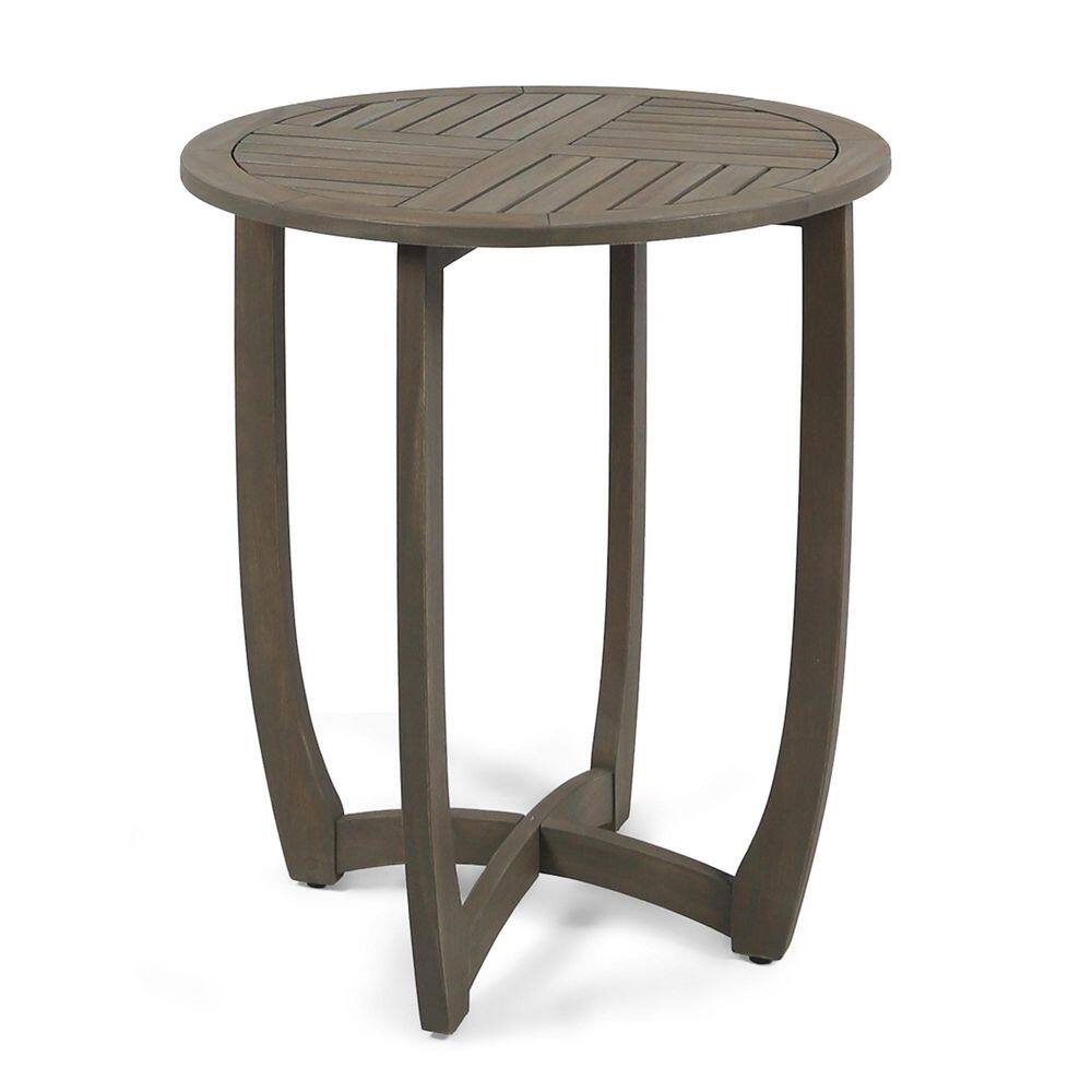 Rustic Bistro Table - Acacia Wood, Slat Design, 27.5 in. W x 27.5 in. D x 29.5 in. H, Assembly Required price history on PriceWatchPro