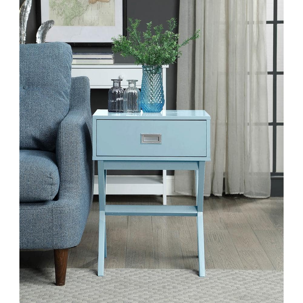 Landon Sea Foam 19" Modern Storage End Table