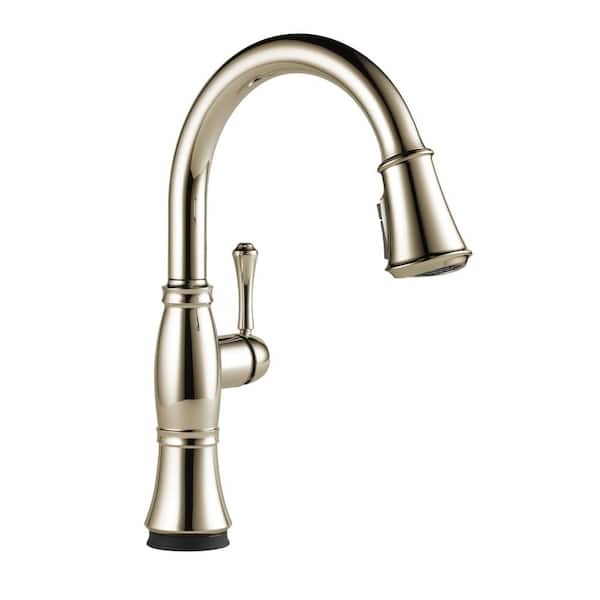 Delta Cassidy Touch Single-Handle Pull-Down Sprayer Kitchen Faucet in Lumicoat Polished Nickel
