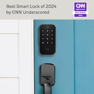 Smart Door Lock with Bluetooth and Pushbutton Keypad; Oil Rubbed Bronze