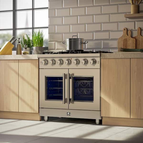 Forno Massimo 36 Freestanding French Door Gas Range FFSGS6439