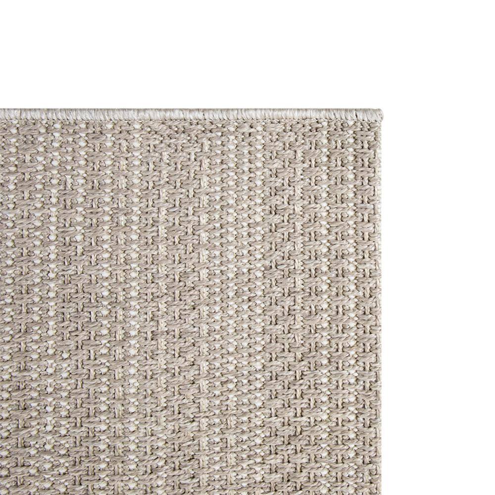 Beige Synthetic 8' x 10' Easy-Care Rectangular Indoor/Outdoor Rug