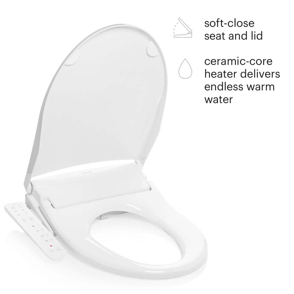 Swash Thinline T22 White Luxury Bidet Toilet Seat with Side Arm Control