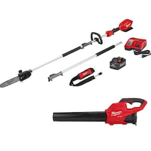 M18 FUEL 10 in. 18V Lithium-Ion Brushless Cordless Pole Saw Kit w/8.0AH Battery and M18 FUEL Blower (2-Tool)
