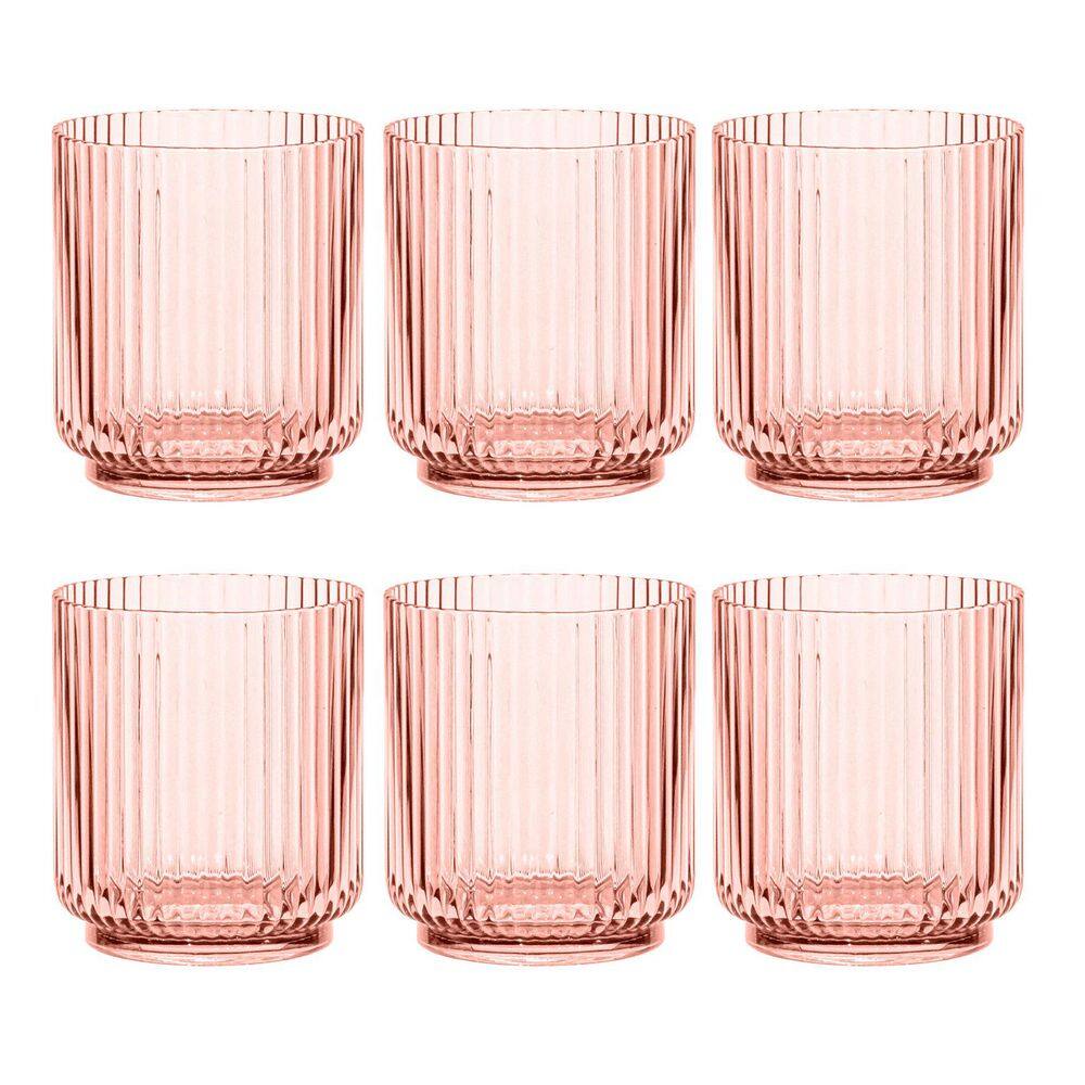 ABODE HOMEWARES Mesa 15 oz. Dishwasher Safe Pink Acrylic Drinking