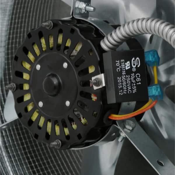 Master Flow Exhaust Attic Fan 1250 CFM Electric Galvanized Steel Black