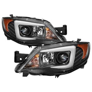 Subaru Impreza WRX 2008-2014 Projector Headlights - Xenon/HID Model Only- Light Bar DRL - Black