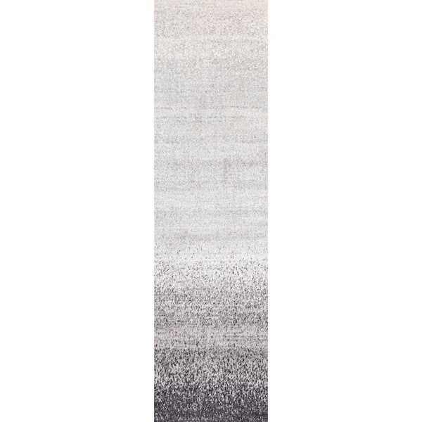JONATHAN Y Shore Modern Gradient Gray/Cream 2 ft. x 8 ft. Runner Rug