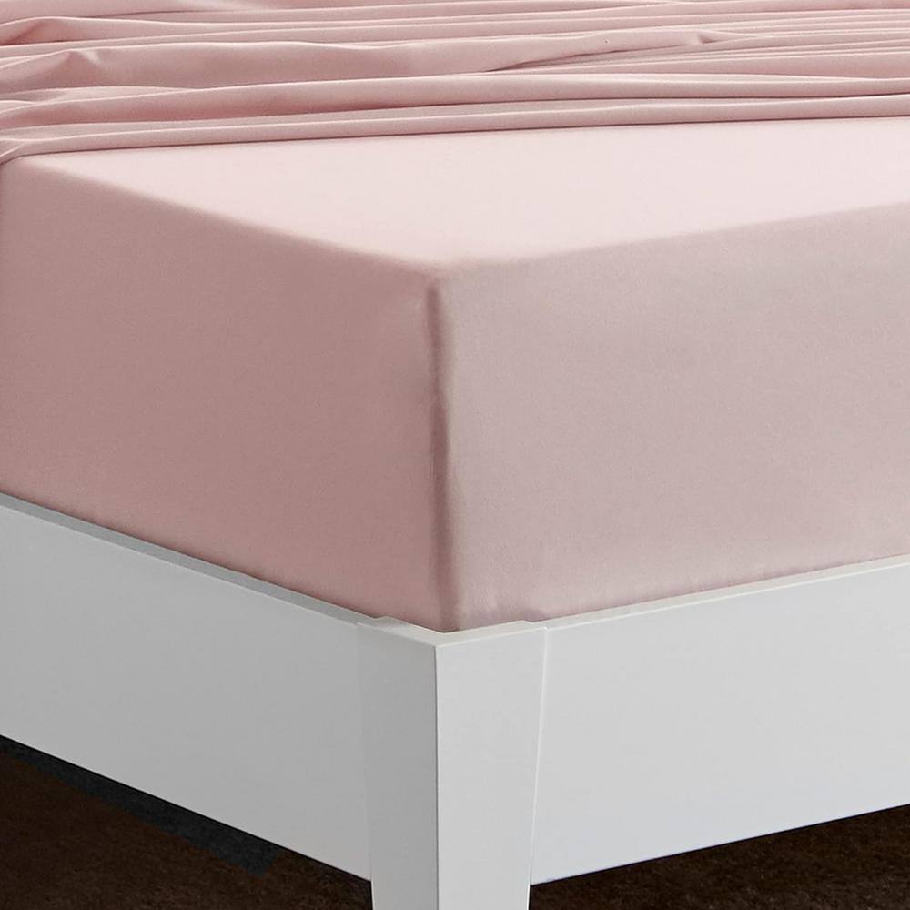 Blush Twin Polyester Sheet Set with Pillowcase