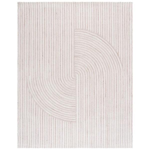 Southampton 8 ft. x 10 ft. Beige/Ivory Striped Swirl Area Rug