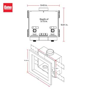 Quadtro 1/2 in. x 1/2 in. PEX Compatible Washing Machine Outlet Box with 1/4 Turn Valves