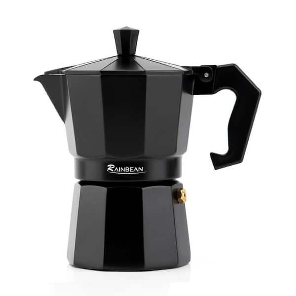 cadeninc 3-Cup Black Aluminum Stovetop Espresso Maker