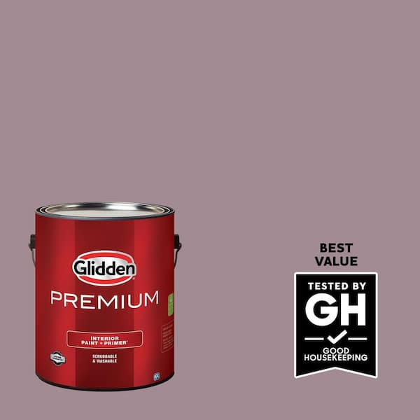 Glidden Premium 1 gal. PPG1046-5 Gothic Amethyst Semi-Gloss Interior Paint