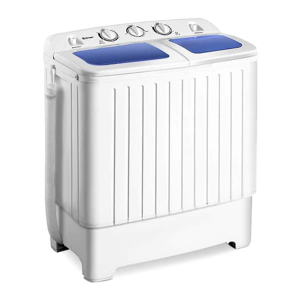 7 cu. ft. Portable Top Load Washer and Dryer with Twin Tub, Semi-Automatic, 20 lbs. Capacity and 300W Wash Power, White