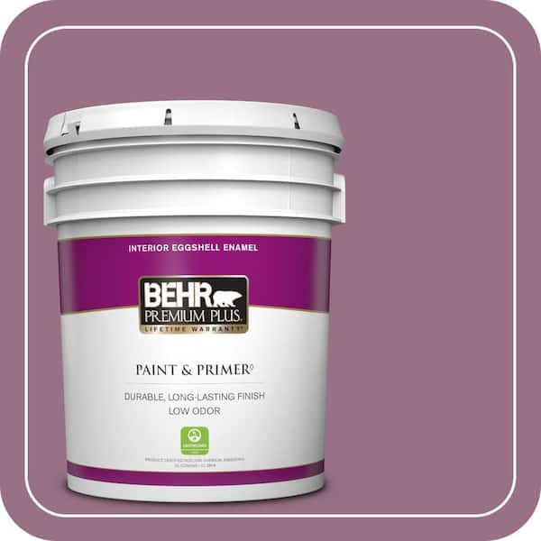 BEHR PREMIUM PLUS 5 gal. #690D-6 Meadow Flower Eggshell Enamel Low Odor Interior Paint & Primer