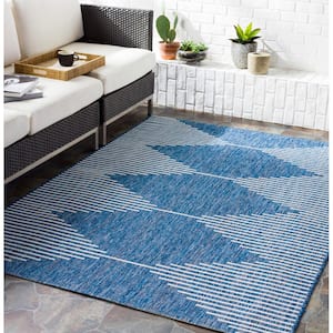 Peroti Navy 2 ft. x 2 ft. 11 in. Indoor/Outdoor Area Rug