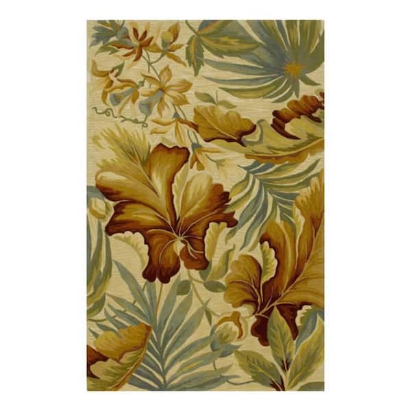 HomeRoots Josephine Ivory 5 ft. x 8 ft. Rectangle Wool Scatter/Accent Rug
