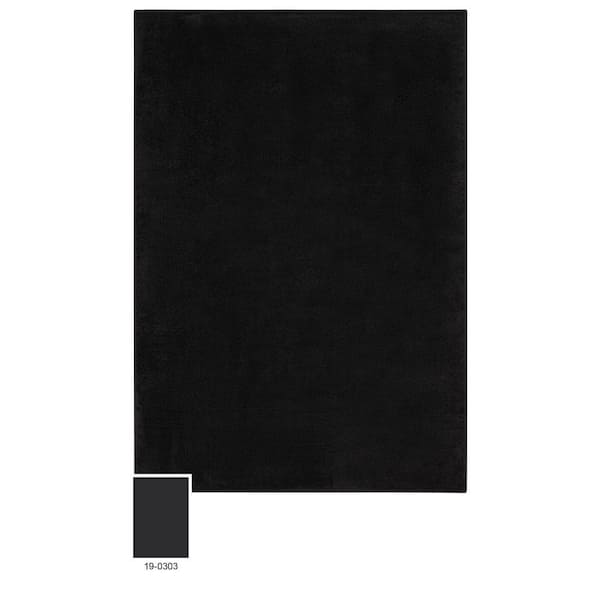 Essentials 5 ft. x 7 ft. Black Solid Contemporary Indoor/Outdoor Patio Area Rug