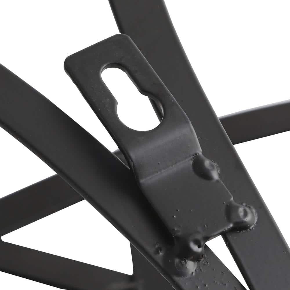 Black Powder-Coated Metal Decorative Hose Hanger