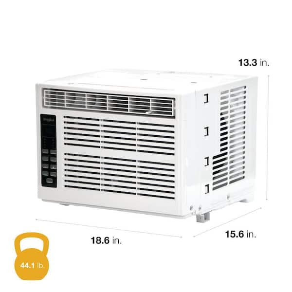 6,000 BTU 115V Window Air Conditioner Cools 250 Sq. Ft. with Dehumidifier, Remote and Digital Display in White