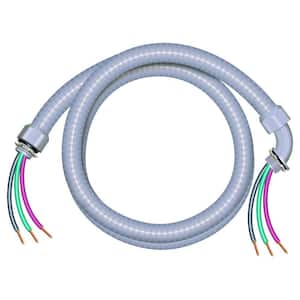 1/2 in. x 6 ft. 10/3 Ultra-Whip Liquidtight Flexible Non-Metallic PVC Conduit Cable Whip
