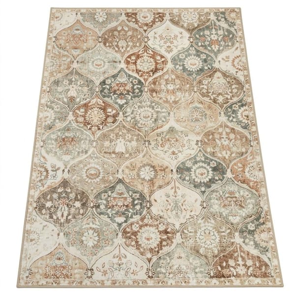 3' x 5' Trellis Washable Non-Slip Rug