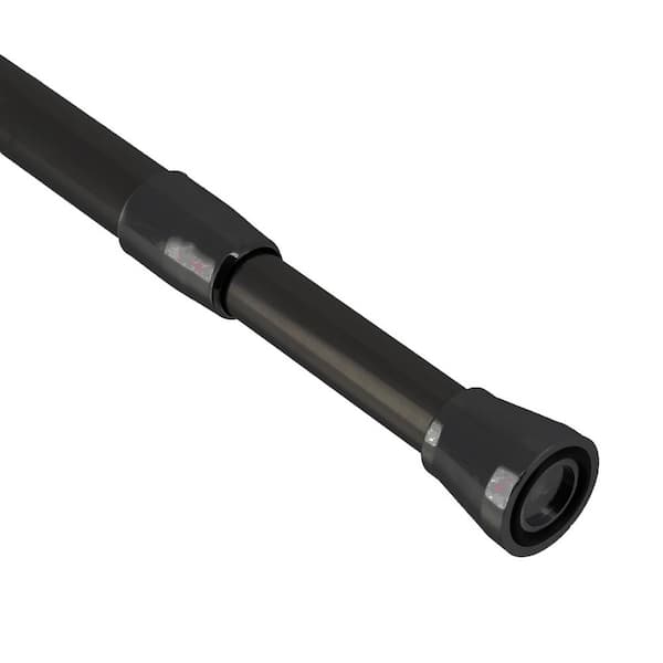28 in. to 47 in. Tension Adjustable Shower Curtain Rod Black